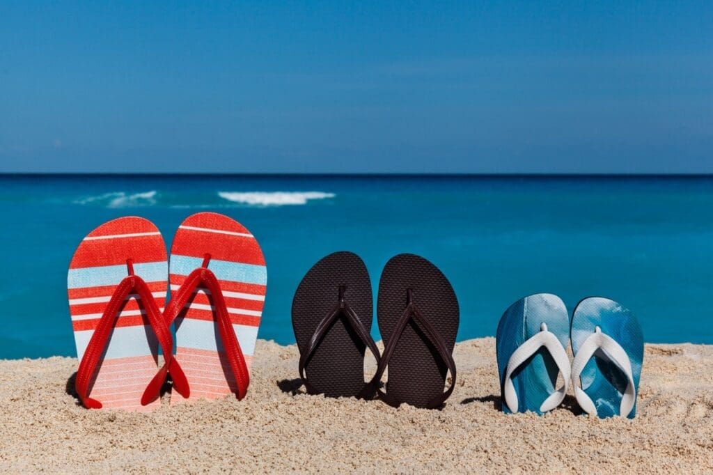 Flip flops on Koh Tao